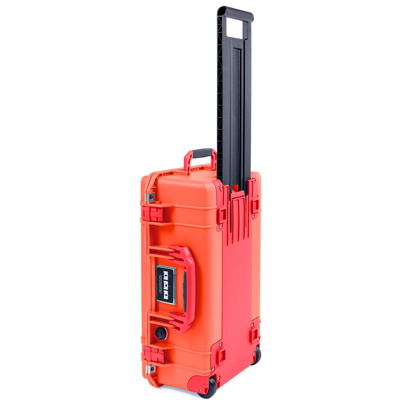 Pelican 1535 Air Case, Orange with Red Handles, Latches & Trolley ColorCase 