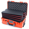 Pelican 1535 Air Case, Orange with Silver Handles & Push-Button Latches Custom Tool Kit (4 Foam Inserts with Convolute Lid Foam) ColorCase 015350-0060-150-180