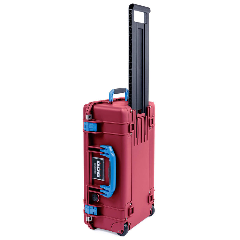 Pelican 1535 Air Case, Oxblood with Blue Handles & Latches ColorCase 