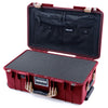 Pelican 1535 Air Case, Oxblood with Desert Tan Handles & Latches Pick & Pluck Foam with Combo-Pouch Lid Organizer ColorCase 015350-0301-510-310-510