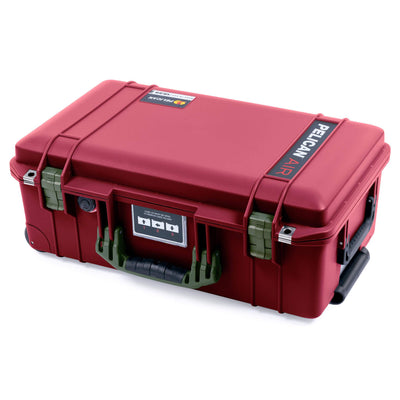 Pelican 1535 Air Case, Oxblood with OD Green Handles & Latches ColorCase