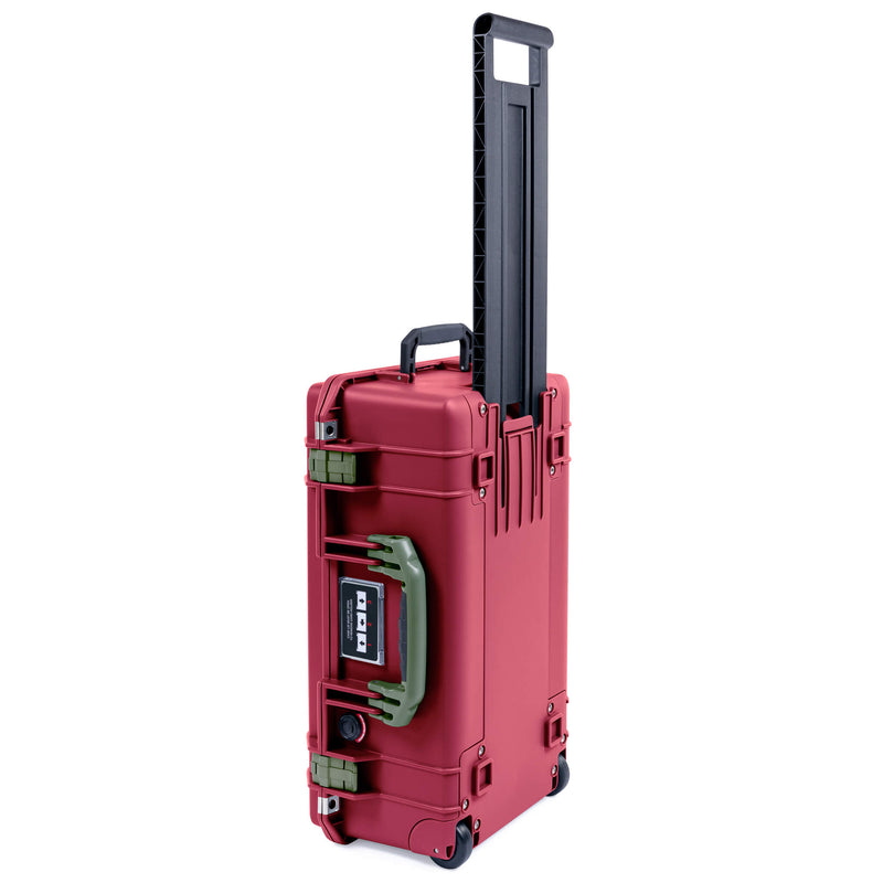 Pelican 1535 Air Case, Oxblood with OD Green Handles & Latches ColorCase 