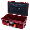 Pelican 1535 Air Case, Oxblood with Orange Handles, Push-Button Latches & Trolley Combo-Pouch Lid Organizer Only ColorCase 015350-0300-510-150-150
