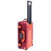 Pelican 1535 Air Case, Oxblood with Orange Handles, Push-Button Latches & Trolley ColorCase