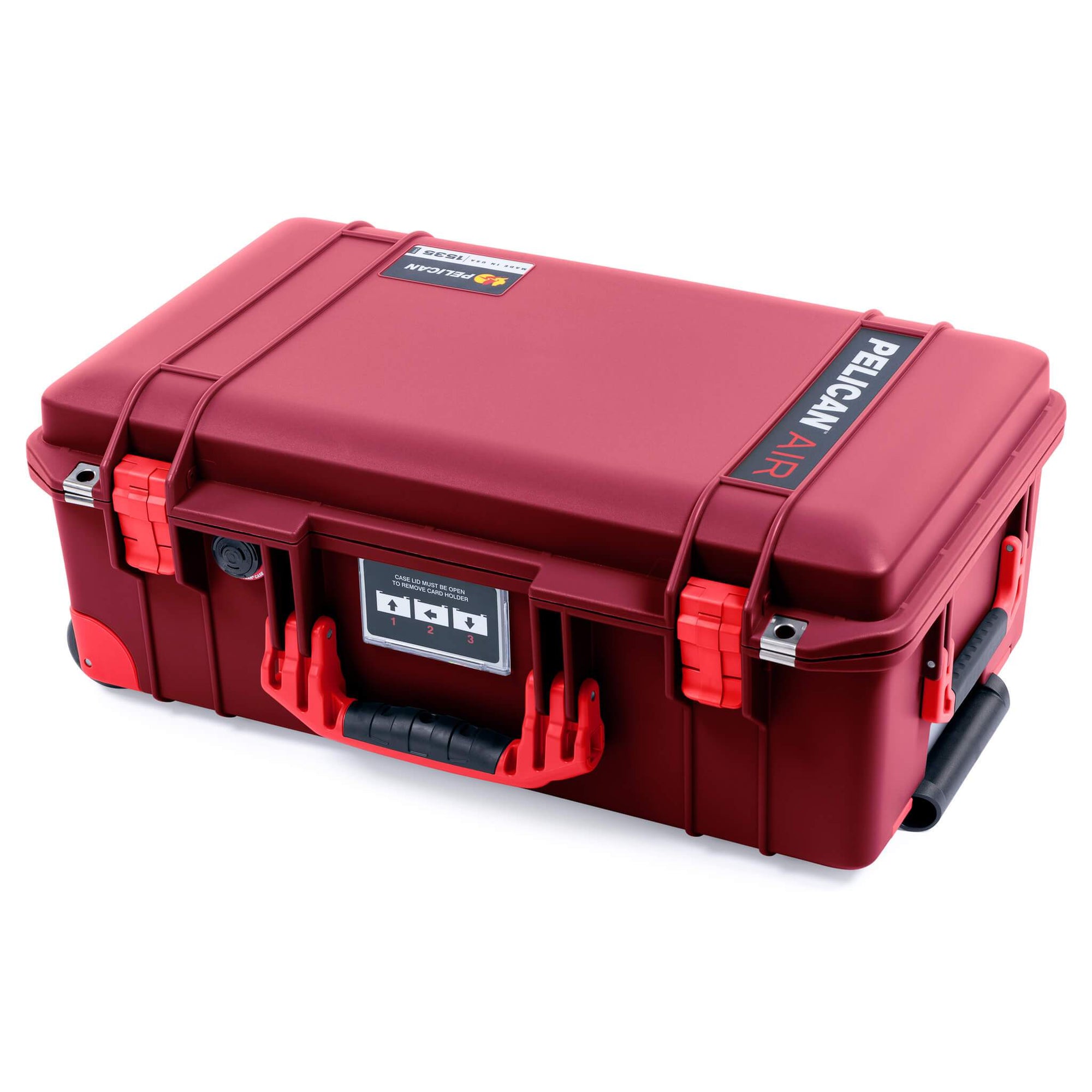 Pelican 1535 Air Case, Oxblood with Red Handles, Latches & Trolley ColorCase 