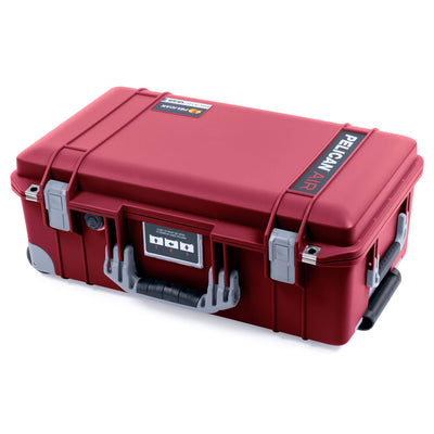 Pelican 1535 Air Case, Oxblood with Silver Handles, Push-Button Latches & Trolley ColorCase
