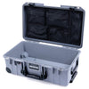 Pelican 1535 Air Case, Silver with Black Handles, Push-Button Latches & Trolley Mesh Lid Organizer Only ColorCase 015350-0100-180-110-110