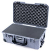 Pelican 1535 Air Case, Silver with Black Handles, Push-Button Latches & Trolley Pick & Pluck Foam with Convolute Lid Foam ColorCase 015350-0001-180-110-110