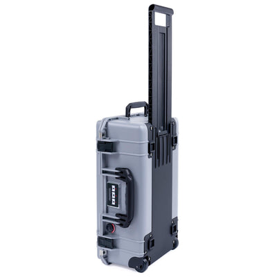 Pelican 1535 Air Case, Silver with Black Handles, Push-Button Latches & Trolley ColorCase