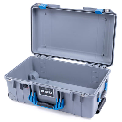 Pelican 1535 Air Case, Silver with Blue Handles & Latches None (Case Only) ColorCase 015350-0000-180-120