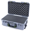 Pelican 1535 Air Case, Silver with OD Green Handles & Latches Pick & Pluck Foam with Convolute Lid Foam ColorCase 015350-0001-180-130
