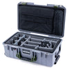 Pelican 1535 Air Case, Silver with OD Green Handles & Latches Gray Padded Microfiber Dividers with Computer Pouch ColorCase 015350-0270-180-130