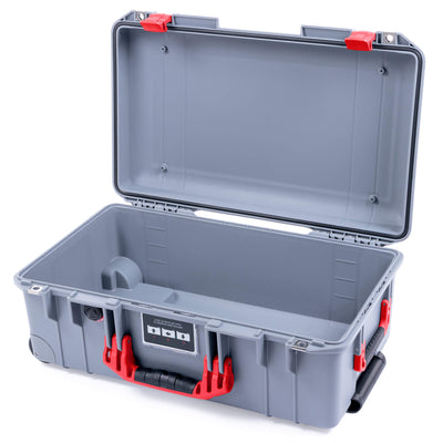 Pelican 1535 Air Case, Silver with Red Handles & Latches None (Case Only) ColorCase 015350-0000-180-320