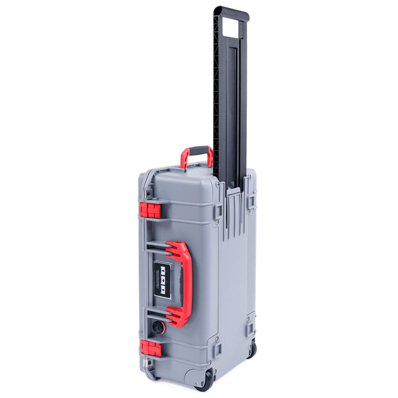 Pelican 1535 Air Case, Silver with Red Handles & Latches ColorCase 