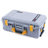 Pelican 1535 Air Case, Silver with Yellow Handles & Latches ColorCase