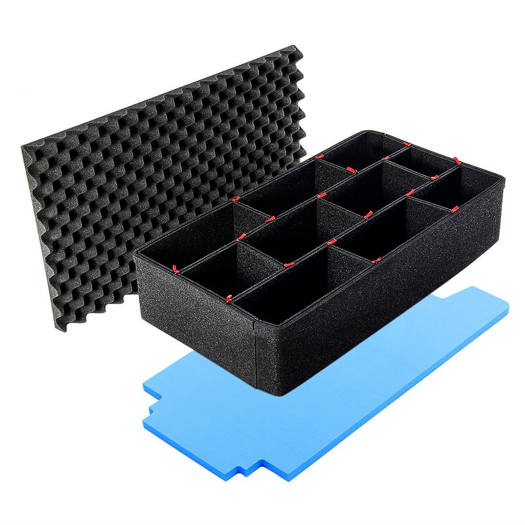 Pelican 1535 Air TrekPak Kit with Upgraded Color Bottom Foam Pad Red ColorCase 1535S-20-01-320