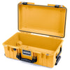 Pelican 1535 Air Case, Yellow with Black Handles & Push-Button Latches None (Case Only) ColorCase 015350-0000-240-110