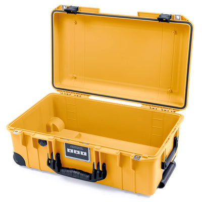 Pelican 1535 Air Case, Yellow with Black Handles, Push-Button Latches & Trolley None (Case Only) ColorCase 015350-0000-240-110-110