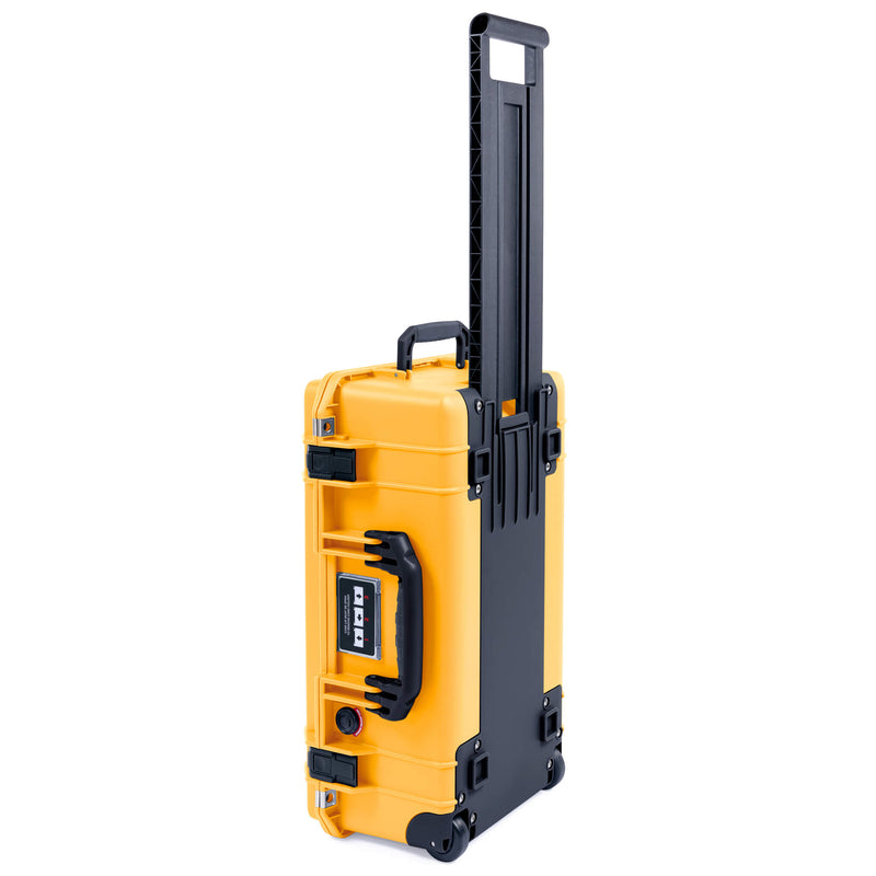 Pelican 1535 Air Case, Yellow with Black Handles, Push-Button Latches & Trolley ColorCase 