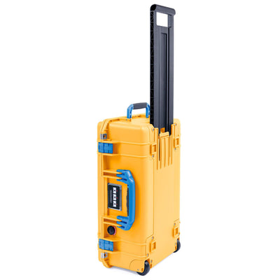 Pelican 1535 Air Case, Yellow with Blue Handles & Latches ColorCase