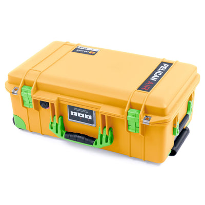 Pelican 1535 Air Case, Yellow with Lime Green Handles, Latches & Trolley ColorCase