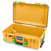 Pelican 1535 Air Case, Yellow with Lime Green Handles, Latches & Trolley None (Case Only) ColorCase 015350-0000-240-300-300
