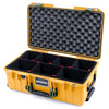 Pelican 1535 Air Case, Yellow with OD Green Handles & Latches TrekPak Divider System with Convolute Lid Foam ColorCase 015350-0020-240-130