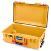 Pelican 1535 Air Case, Yellow with Orange Handles & Push-Button Latches None (Case Only) ColorCase 015350-0000-240-150