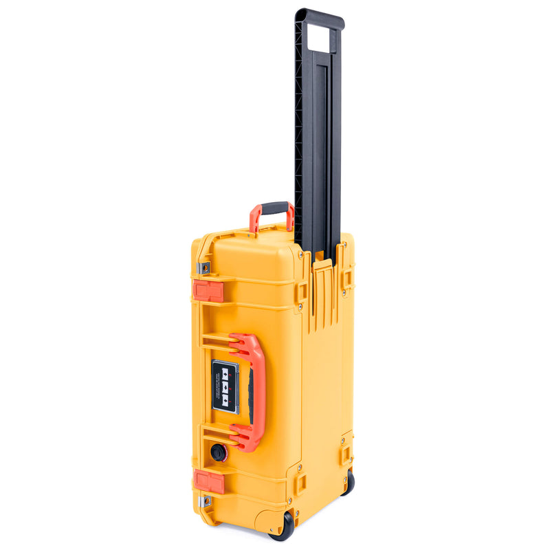 Pelican 1535 Air Case, Yellow with Orange Handles & Push-Button Latches ColorCase 