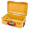 Pelican 1535 Air Case, Yellow with Red Handles & Latches None (Case Only) ColorCase 015350-0000-240-320