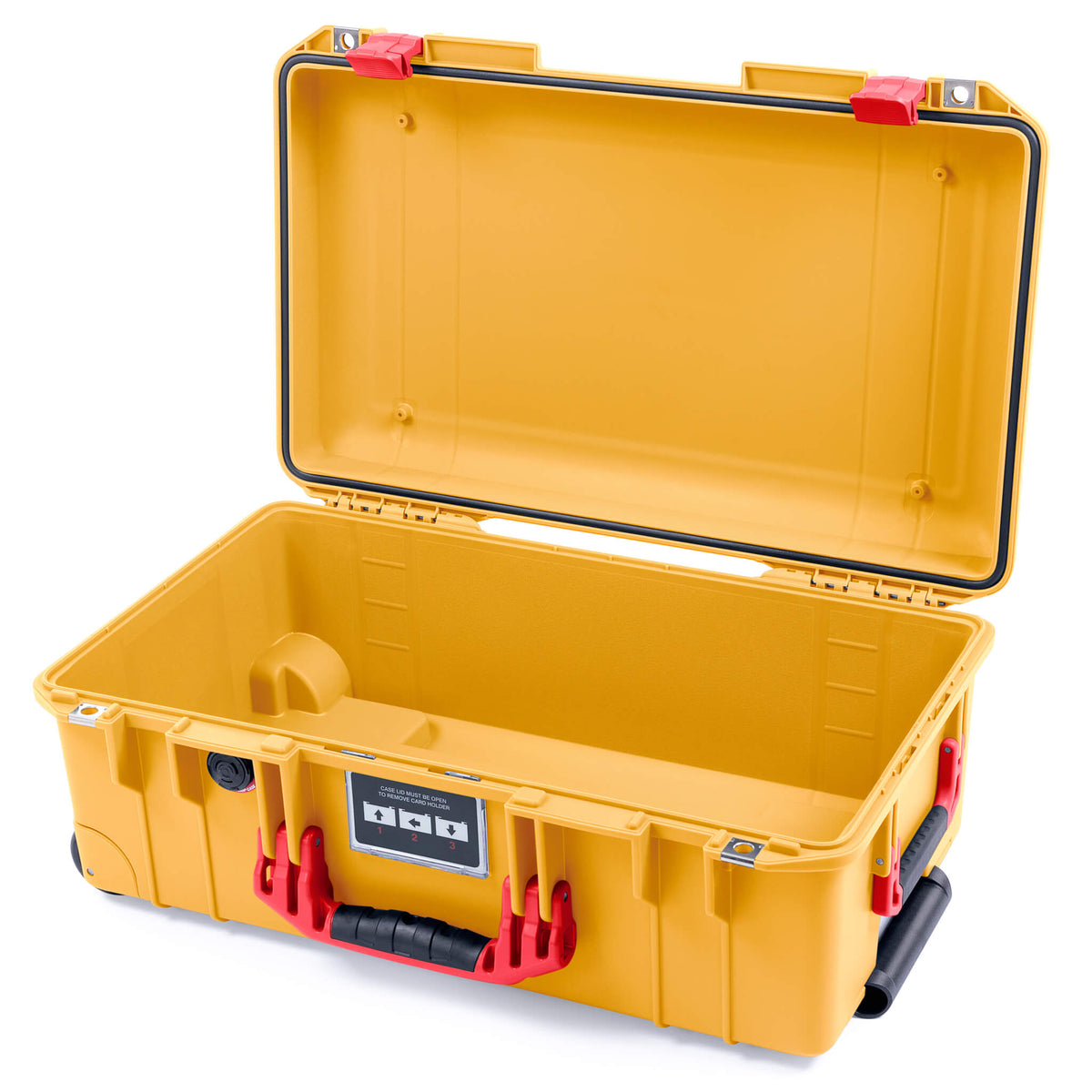 Pelican 1535 Air Case, Yellow with Red Handles &amp; Latches None (Case Only) ColorCase 015350-0000-240-320