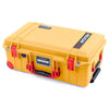 Pelican 1535 Air Case, Yellow with Red Handles, Latches & Trolley ColorCase
