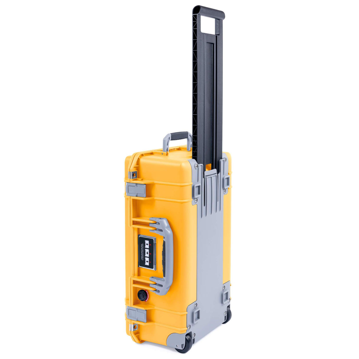 Pelican 1535 Air Case, Yellow with Silver Handles, Push-Button Latches &amp; Trolley ColorCase 