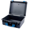 Pelican 1550 Case, Black with Blue Handle & Latches None (Case Only) ColorCase 015500-0000-110-120