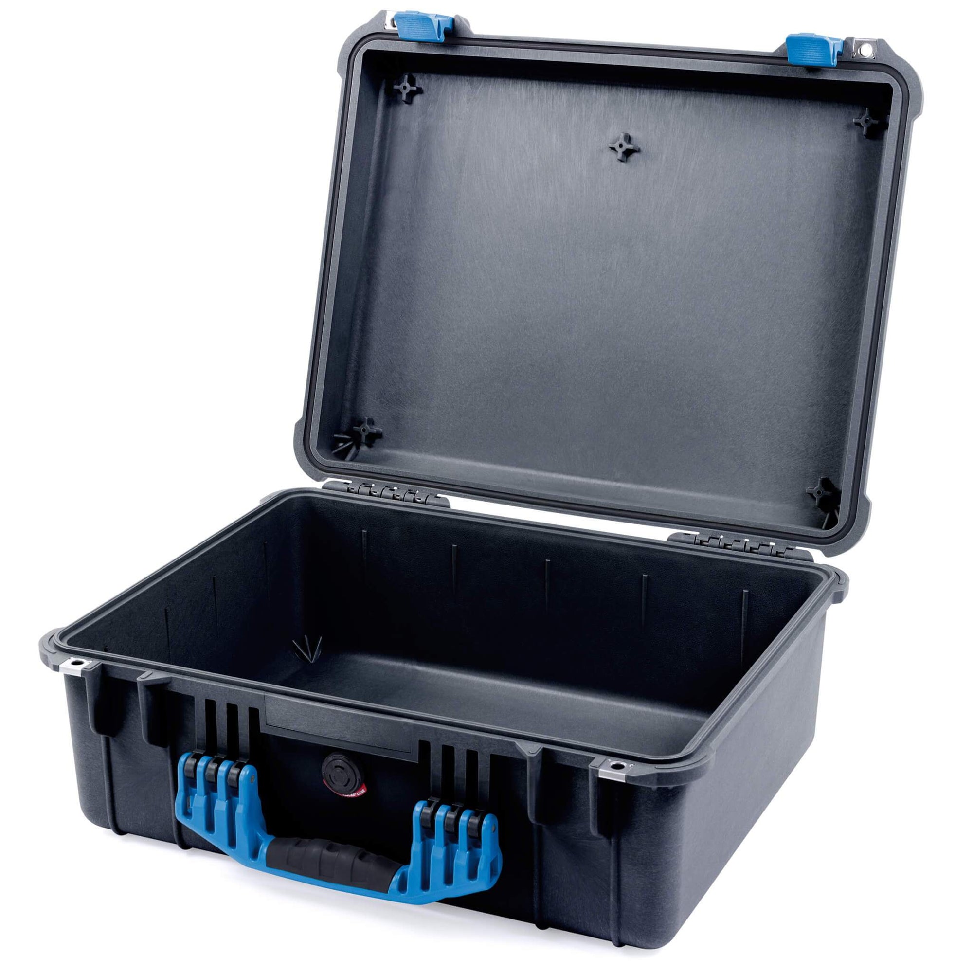 Pelican 1550 Case, Black with Blue Handle & Latches