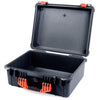Pelican 1550 Case, Black with Orange Handle & Latches None (Case Only) ColorCase 015500-0000-110-150