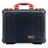 Pelican 1550 Case, Black with Orange Handle & Latches ColorCase