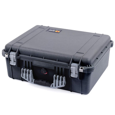 Pelican 1550 Case, Black with Silver Handle & Latches ColorCase