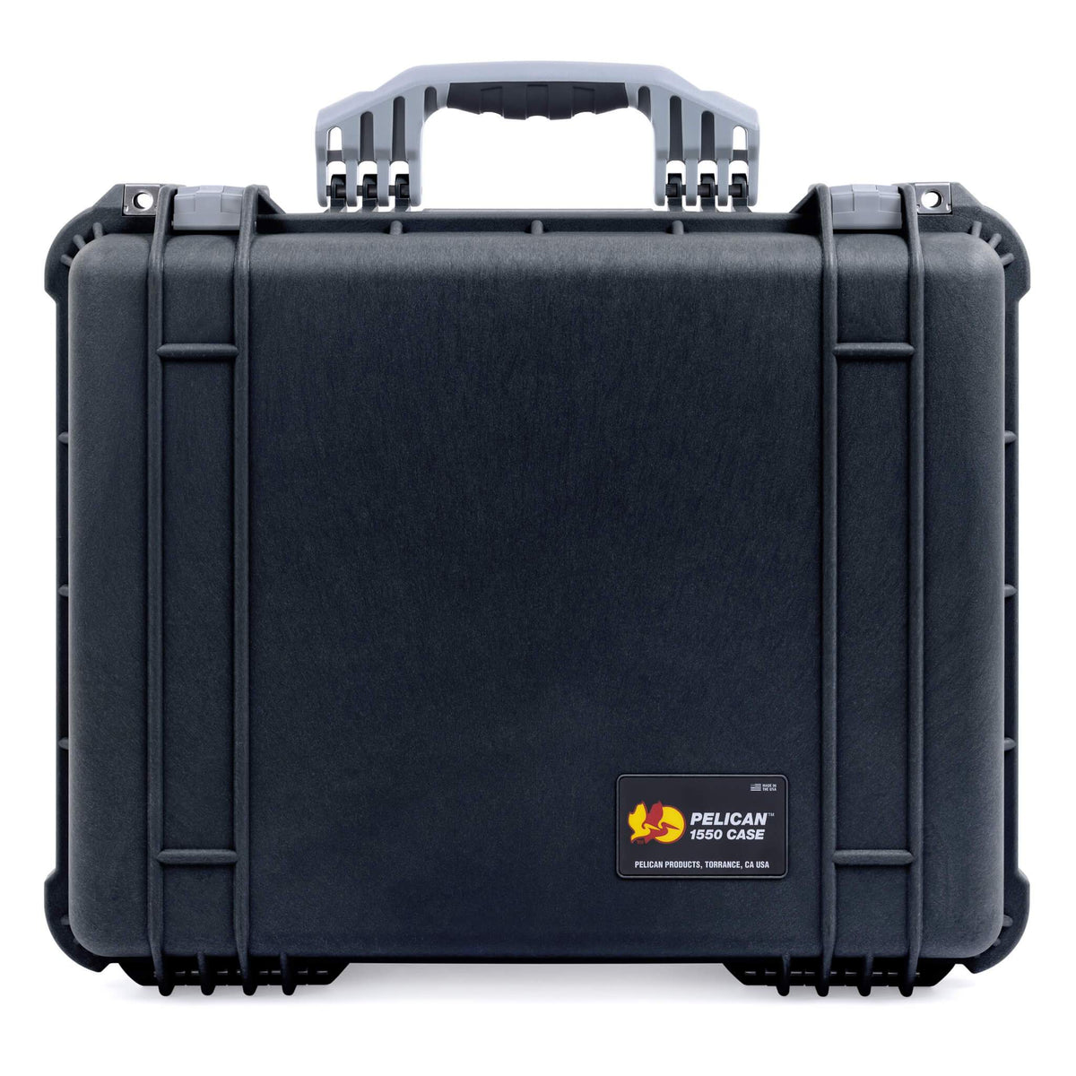Pelican 1550 Case, Black with Silver Handle &amp; Latches ColorCase 