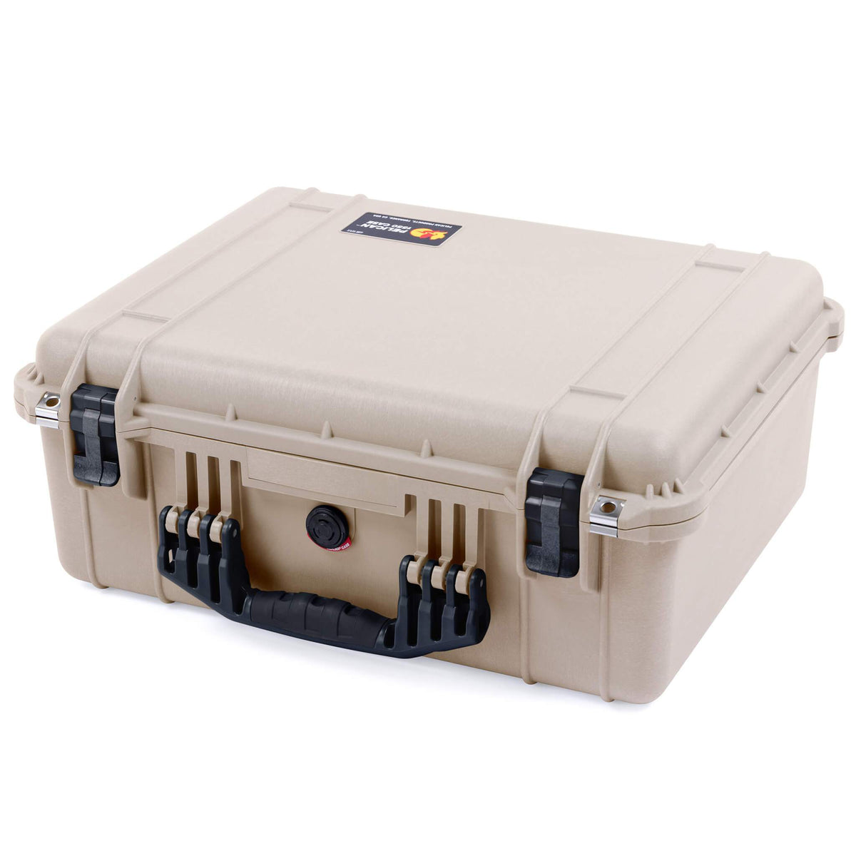 Pelican 1550 Case, Desert Tan with Black Handle &amp; Latches ColorCase 