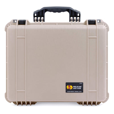 Pelican 1550 Case, Desert Tan with Black Handle & Latches ColorCase