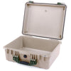 Pelican 1550 Case, Desert Tan with OD Green Handle & Latches None (Case Only) ColorCase 015500-0000-310-130