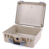 Pelican 1550 Case, Desert Tan with Silver Handle & Latches None (Case Only) ColorCase 015500-0000-310-180