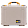 Pelican 1550 Case, Desert Tan with Yellow Handle & Latches ColorCase