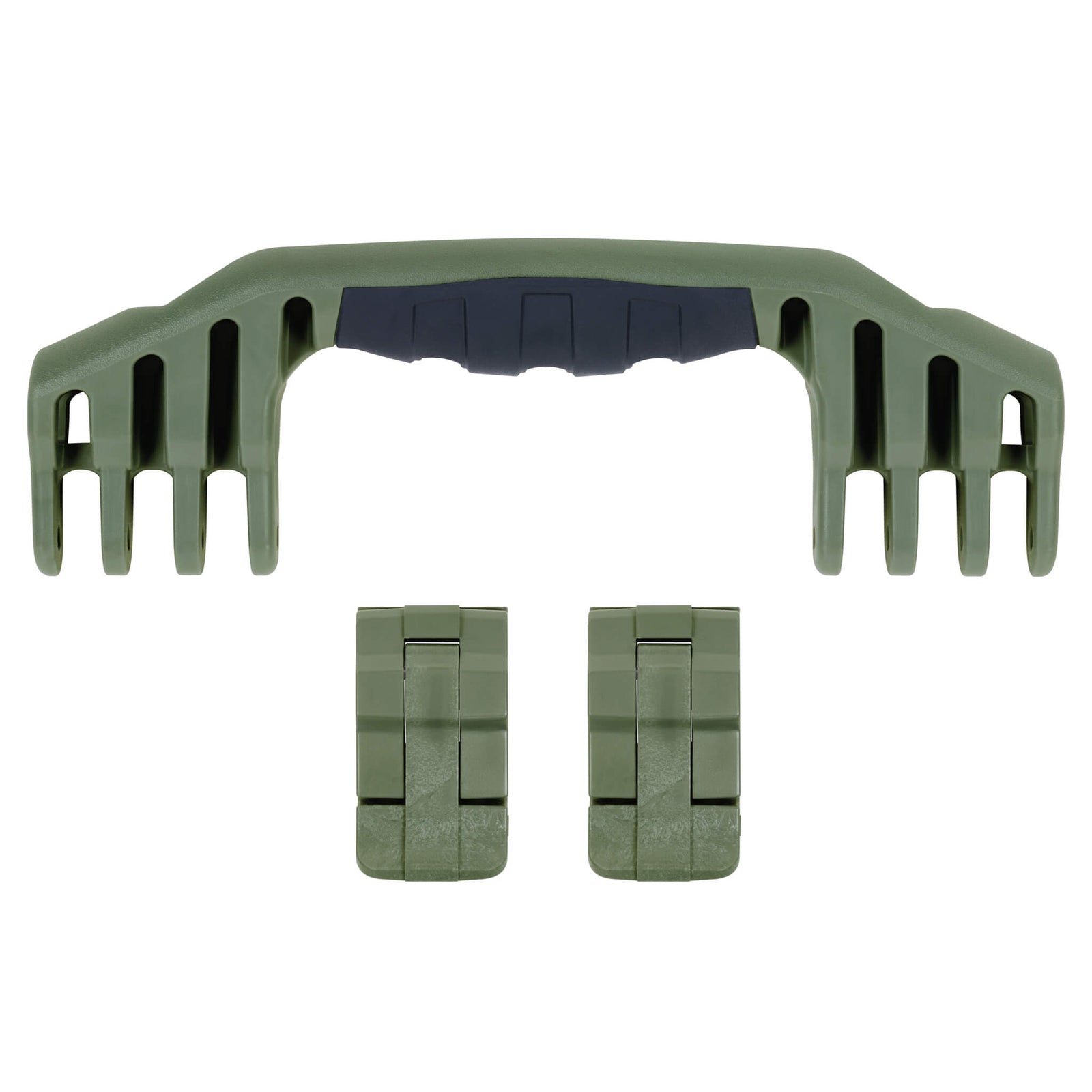 Pelican 1550 Replacement Handle & Latches, OD Green (Set of 1 Handle, 2 Latches) ColorCase 