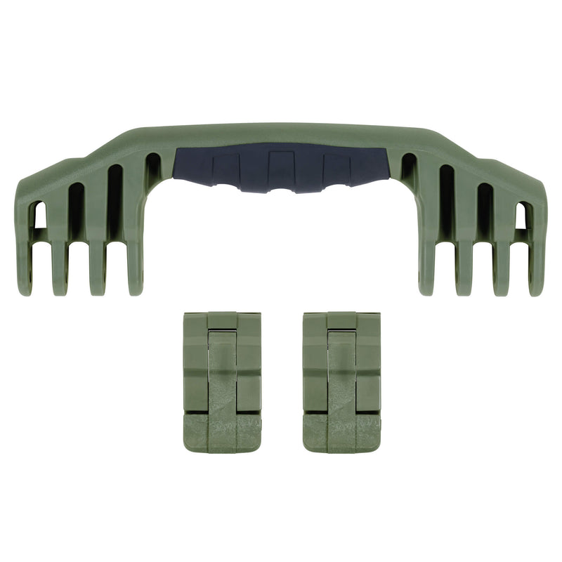 Pelican 1550 Replacement Handle & Latches, OD Green (Set of 1 Handle, 2 Latches) ColorCase 
