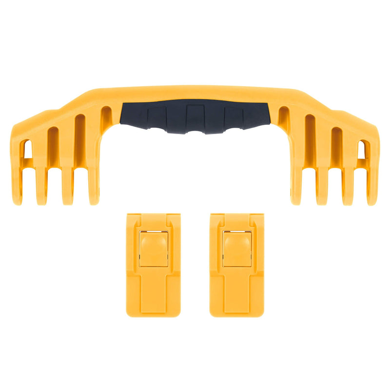 Pelican 1550 Replacement Handle & Latches, Yellow, Push-Button (Set of 1 Handle, 2 Latches) ColorCase 
