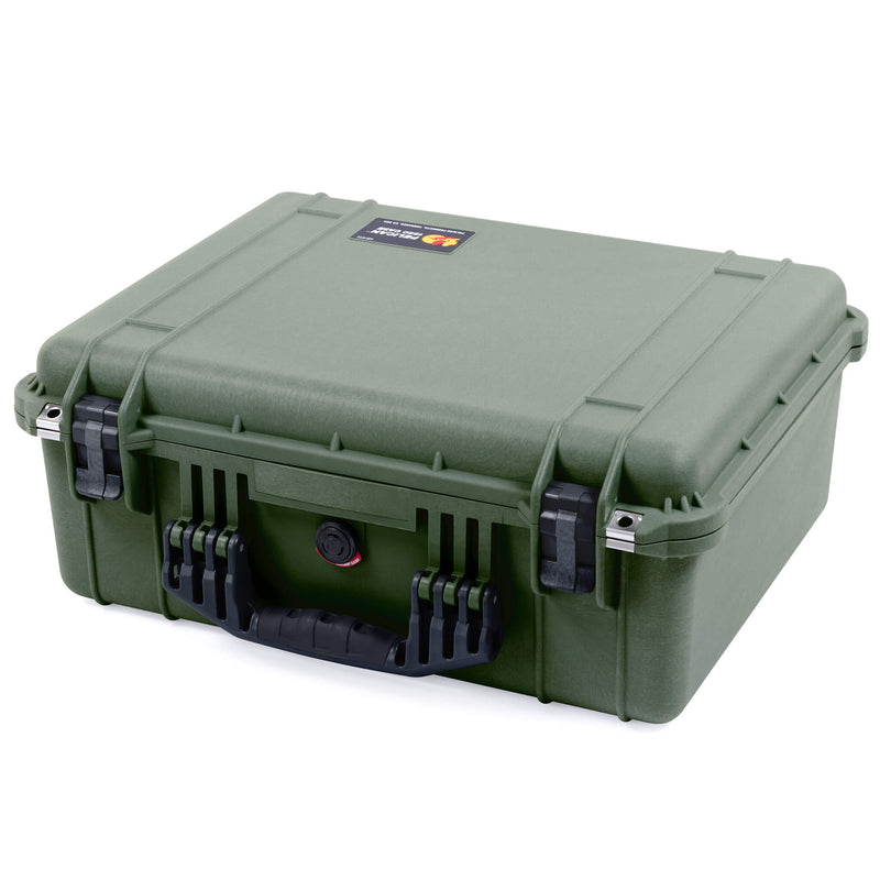 Pelican 1550 Case, OD Green with Black Handle & Latches ColorCase 