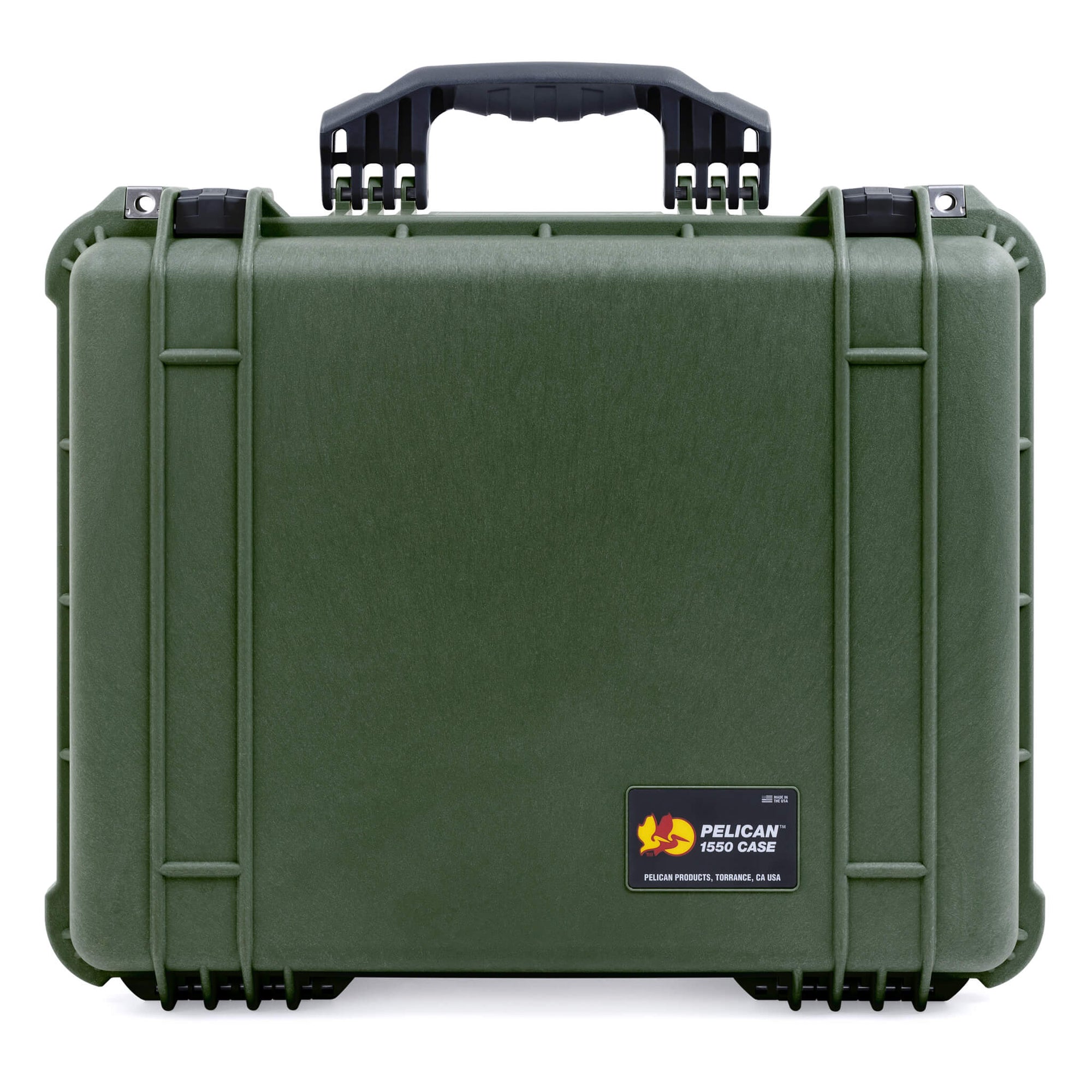 Pelican 1550 Case, OD Green with Black Handle & Latches ColorCase 