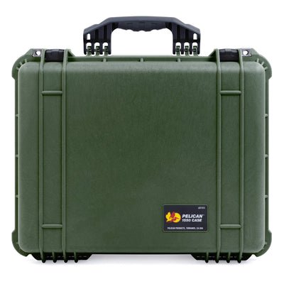 Pelican 1550 Case, OD Green with Black Handle & Latches ColorCase